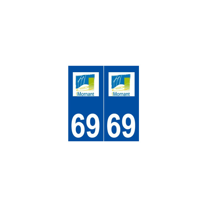 69 Mornant logo autocollant plaque stickers ville