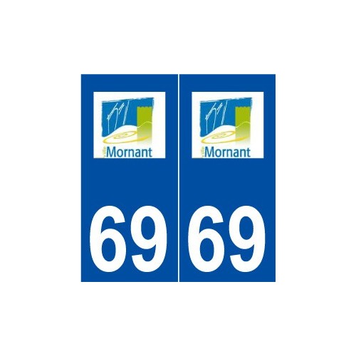 69 Mornant logo autocollant plaque stickers ville