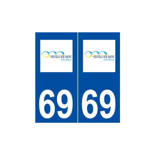 69 Neuville-sur-Saône logo autocollant plaque stickers ville