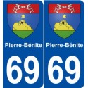 69 Pierre-Bénite blason autocollant plaque stickers ville