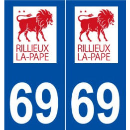 69 Rillieux-la-Pape logo autocollant plaque stickers ville