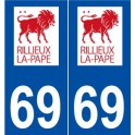69 Rillieux-la-Pape logo autocollant plaque stickers ville
