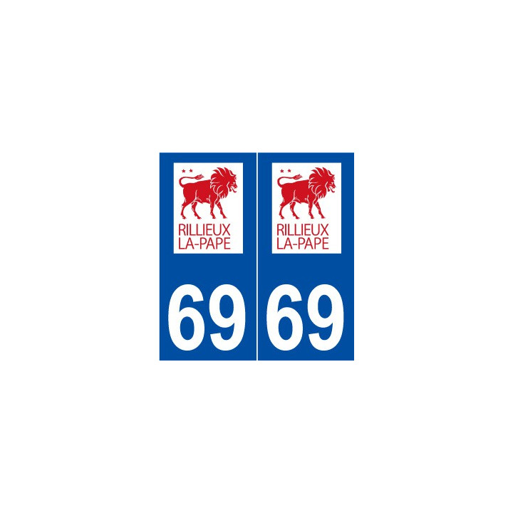 69 Rillieux-la-Pape logo autocollant plaque stickers ville