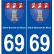 69 Saint-Bonnet-de-Mure blason autocollant plaque stickers ville