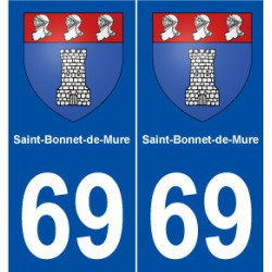 69 Saint-Bonnet-de-Mure blason autocollant plaque stickers ville