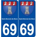 69 Saint-Bonnet-de-Mure blason autocollant plaque stickers ville