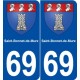 69 Saint-Bonnet-de-Mure blason autocollant plaque stickers ville