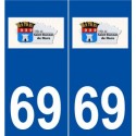 69 Saint-Bonnet-de-Mure logo autocollant plaque stickers ville