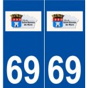 69 Saint-Bonnet-de-Mure logo autocollant plaque stickers ville