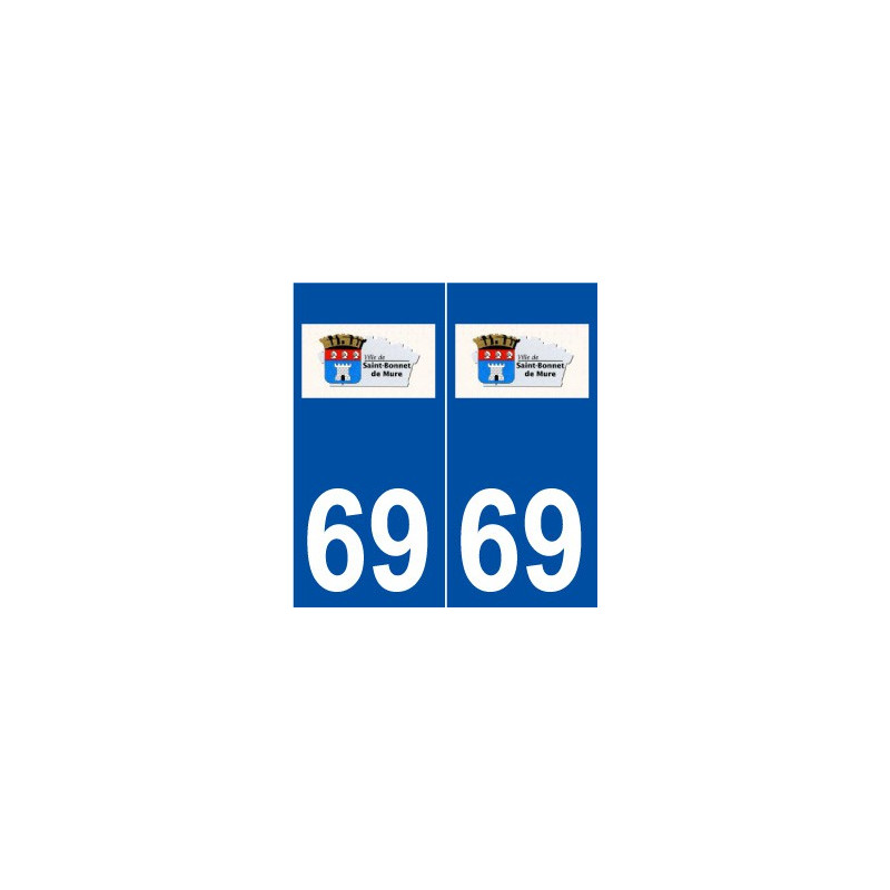 69 Saint-Bonnet-de-Mure logo autocollant plaque stickers ville