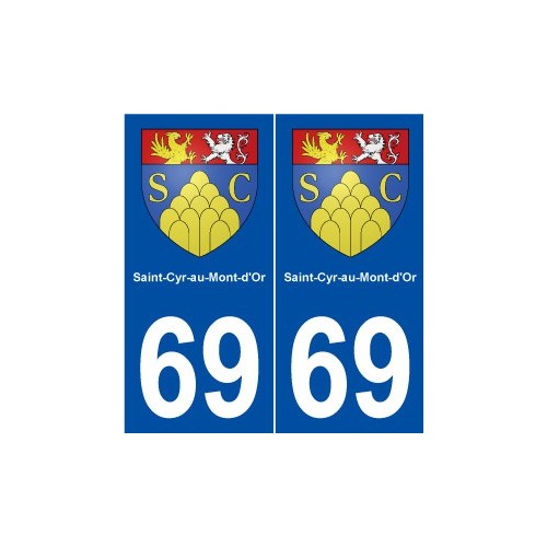 69 Saint-Cyr-au-Mont-d'Or blason autocollant plaque stickers ville