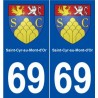 69 Saint-Cyr-au-Mont-d'Or blason autocollant plaque stickers ville