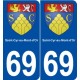 69 Saint-Cyr-au-Mont-d'Or blason autocollant plaque stickers ville