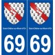 69 Saint-Didier-au-Mont-d'Or blason autocollant plaque stickers ville