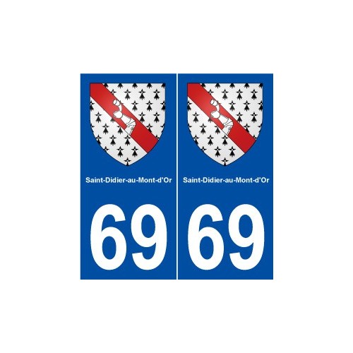 69 Saint-Didier-au-Mont-d'Or blason autocollant plaque stickers ville