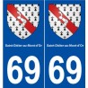 69 Saint-Didier-au-Mont-d'Or blason autocollant plaque stickers ville