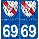 69 Saint-Didier-au-Mont-d'Or blason autocollant plaque stickers ville