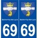 69 Sainte-Foy-lès-Lyon blason autocollant plaque stickers ville