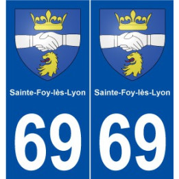 69 Sainte-Foy-lès-Lyon blason autocollant plaque stickers ville