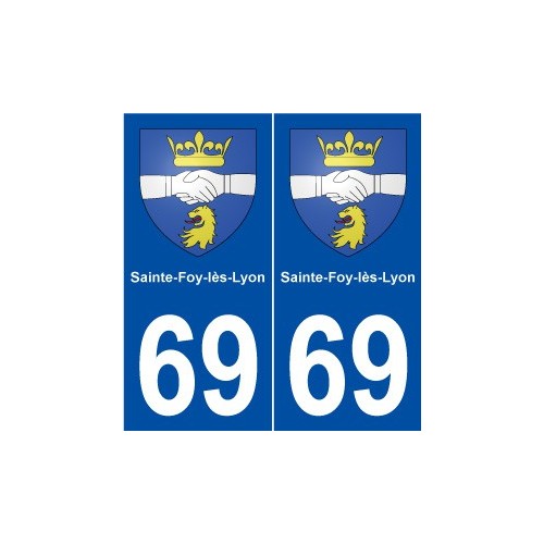 69 Sainte-Foy-lès-Lyon blason autocollant plaque stickers ville