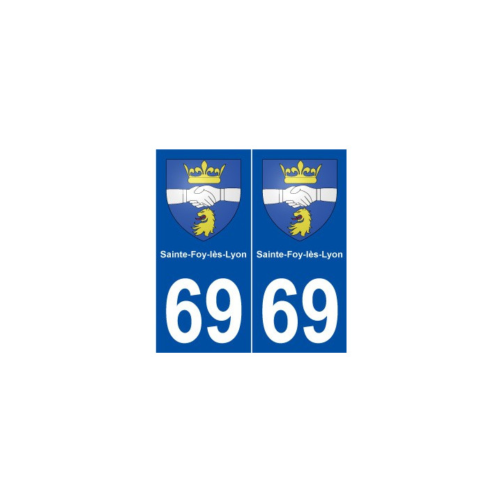 69 Sainte-Foy-lès-Lyon blason autocollant plaque stickers ville