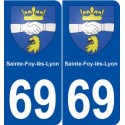 69 Sainte-Foy-lès-Lyon blason autocollant plaque stickers ville