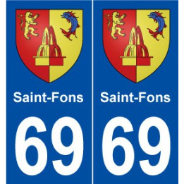 69 Saint-Fons blason autocollant plaque stickers ville