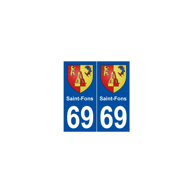 69 Saint-Fons blason autocollant plaque stickers ville