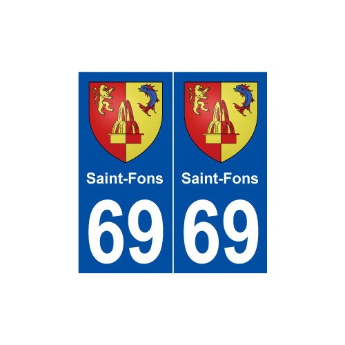 69 Saint-Fons blason autocollant plaque stickers ville