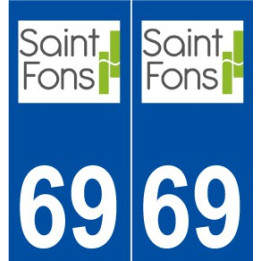 69 Saint-Fons logo autocollant plaque stickers ville