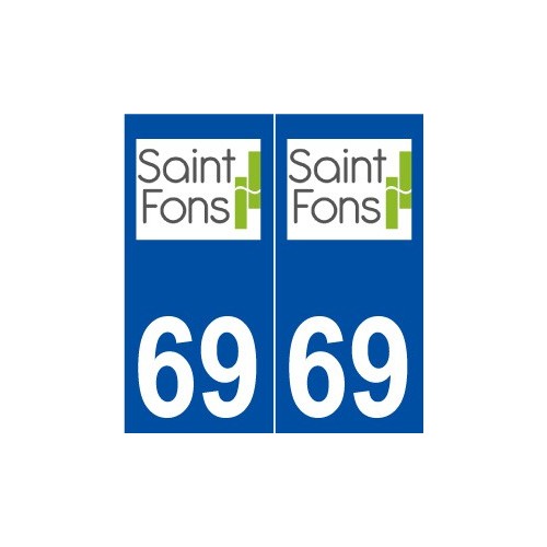 69 Saint-Fons logo autocollant plaque stickers ville