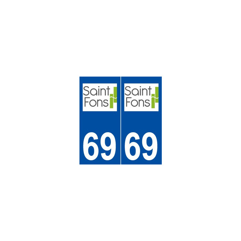 69 Saint-Fons logo autocollant plaque stickers ville