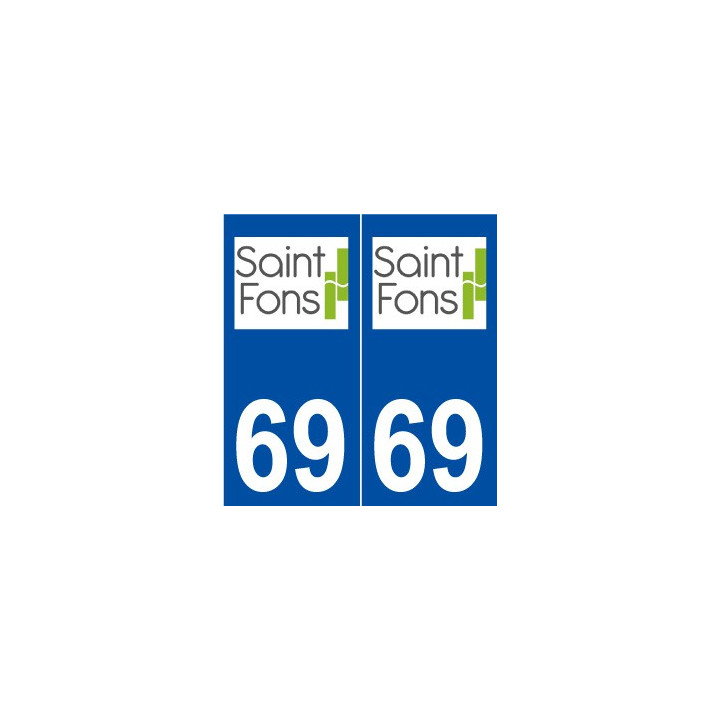 69 Saint-Fons logo autocollant plaque stickers ville
