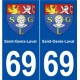 69 Saint-Genis-Laval blason autocollant plaque stickers ville