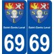 69 Saint-Genis-Laval blason autocollant plaque stickers ville