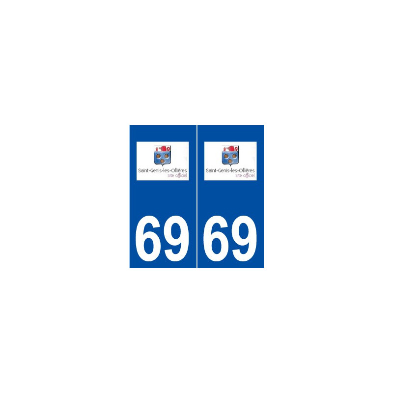 69 Saint-Genis-les-Ollières logo autocollant plaque stickers ville
