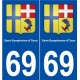 69 Saint-Symphorien-d'Ozon blason autocollant plaque stickers ville