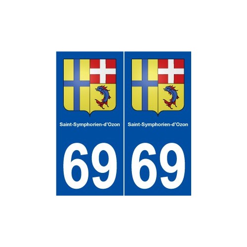69 Saint-Symphorien-d'Ozon blason autocollant plaque stickers ville