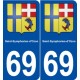 69 Saint-Symphorien-d'Ozon blason autocollant plaque stickers ville