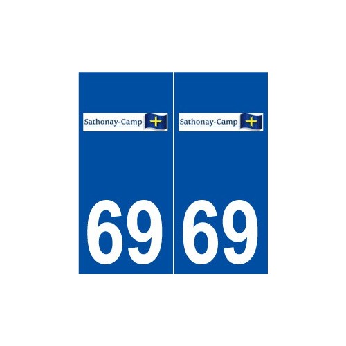69 Sathonay-Camp logo autocollant plaque stickers ville