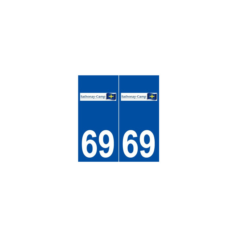 69 Sathonay-Camp logo autocollant plaque stickers ville
