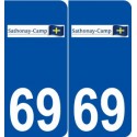 69 Sathonay-Camp logo autocollant plaque stickers ville