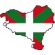 Autocollant Drapeau Basque Euskal Herria sticker ovale