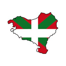 Autocollant Drapeau Basque Euskal Herria sticker ovale