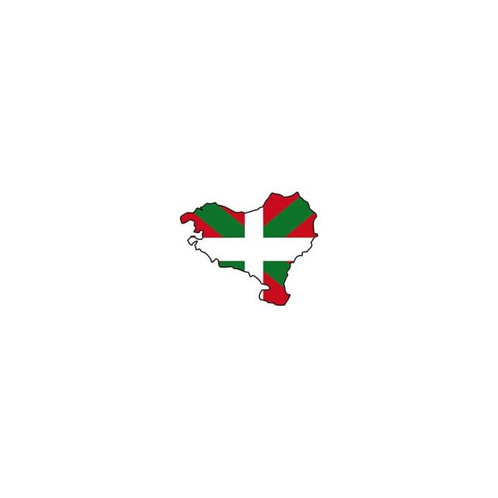 Autocollant Drapeau Basque Euskal Herria sticker ovale