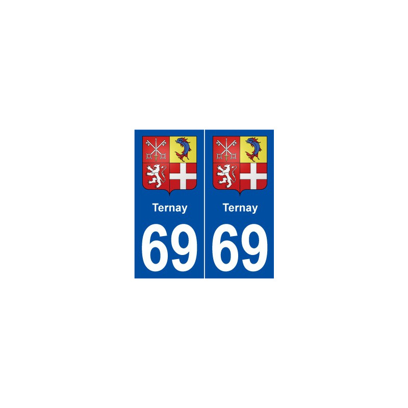 69 Ternay blason autocollant plaque stickers ville