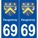 69 Vaugneray blason autocollant plaque stickers ville