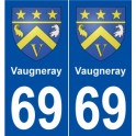 69 Vaugneray blason autocollant plaque stickers ville