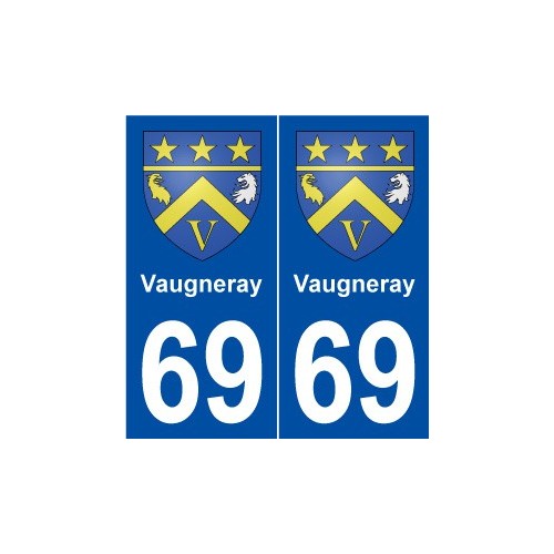 69 Vaugneray blason autocollant plaque stickers ville