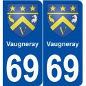 69 Vaugneray blason autocollant plaque stickers ville
